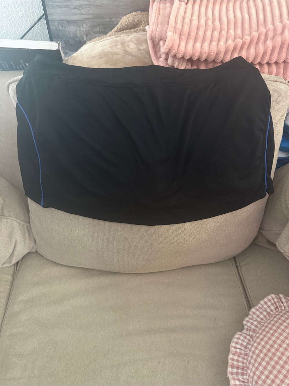 C9 by Champion Black Mini Skirt with Blue Piping